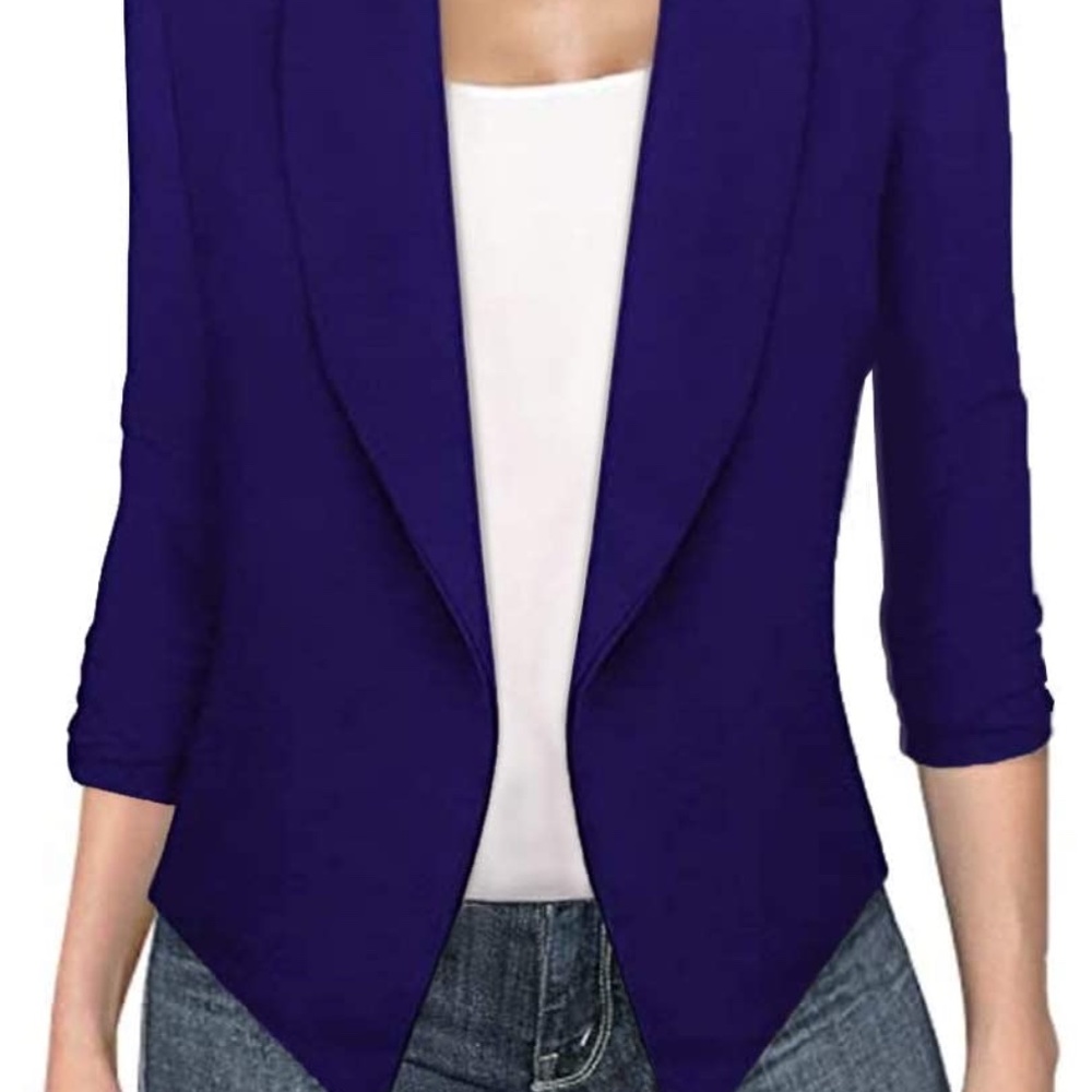 Blue Hybrid & Company  Casual Work Office Blazer